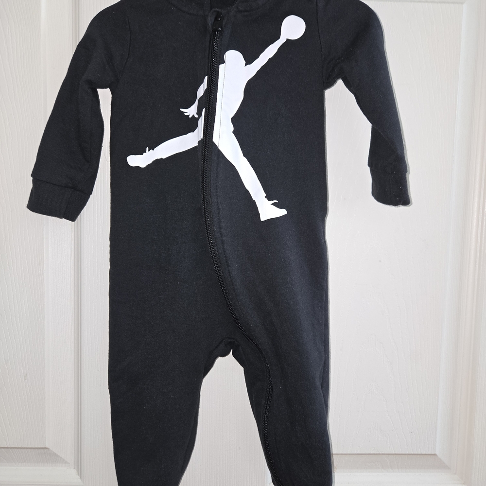 Black Kids One Piece with White Silhouette